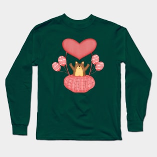 Groundhog christmas balloons Long Sleeve T-Shirt